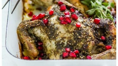 A photo of za'atar chicken, taken from Dalia Dogmoch Soubra's cookbook Food, Love & Life (2013).Courtesy Sukaina Rajabali