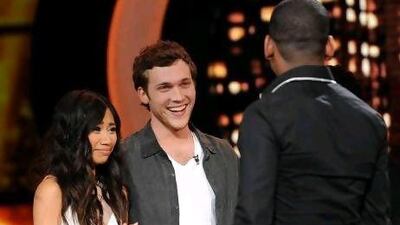 Jessica Sanchez, left, faces off against her fellow finalist Phillip Phillips tonight.