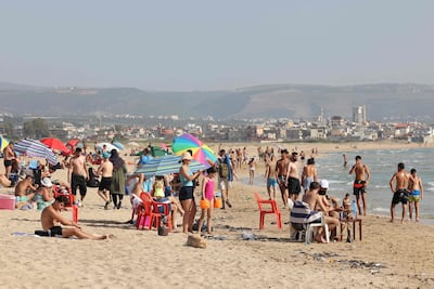 On the beach in Tyre. Tourism officials say the Lebanese diaspora is unfazed by the turmoil in the country. AFP