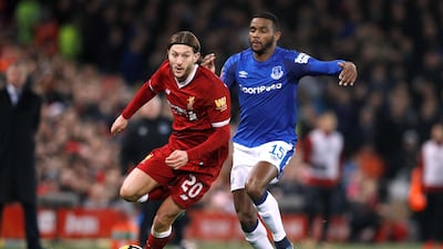 Adam Lallana of Liverpool in action against Everton. Reuters