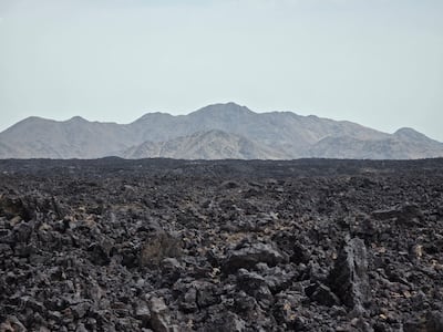 Lava fields can be found on the route from the Red Sea to AlUla in Saudi Arabia. Photo: Faisal Al Mutairi for The National