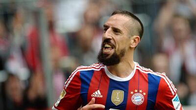 Franck Ribery scored for Bayern Munich against Stuttgart in the Bundesliga on Saturday. Andreas Gebert / AP / September 13, 2014