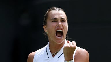 Aryna Sabalenka defeated McCartney Kessler 6-1, 7-6 at Wimbledon. Reuters