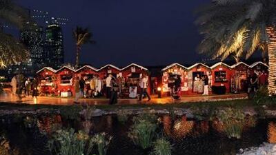 Thirty-five wooden chalet shops will sell decorations and gifts. Courtesy of Swiss Business Council Abu Dhabi