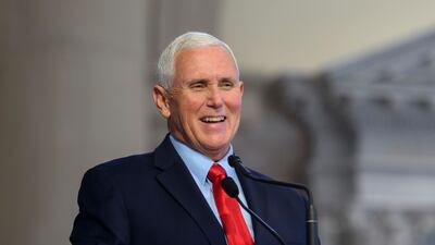 Because the Gridiron Dinner is typically a jovial affair, Mike Pence also took the opportunity to poke fun at Donald Trump. AP