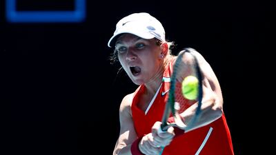 Simona Halep faces Alisson Riske in the first round of the 2022 Dubai Duty Free Tennis Championships. Getty Images