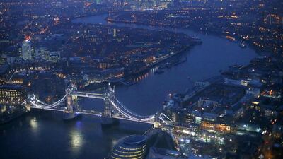 Tower Bridge and the Canary Wharf financial district on London’s East End. Andrew Winning / Reuters