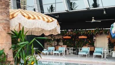 It has four swimming pools on the terrace