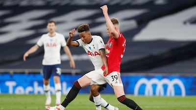 Manchester United's Scott McTominay tackles Tottenham Hotspur's Gedson Fernandes. Reuters