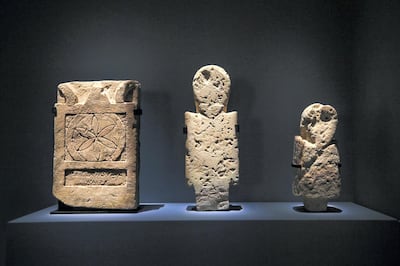 Stele inscribed in Greek, 300-100 BC, Tarout Island, Eastern Province, Saudi Arabia. Victor Besa / The National