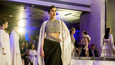 Kareena Kapoor was Anamika Khanna’s showstopper at the grand finale at the Lakme Fashion Week 2015. Subhash Sharma for The National