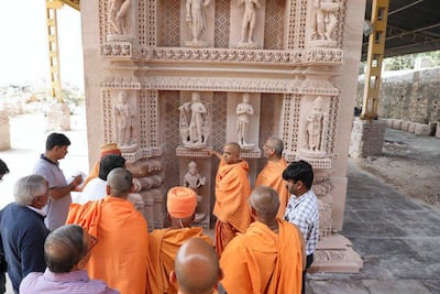 Stone carvings in the Hindu temple. Courtesy BAPS Hindu Mandir