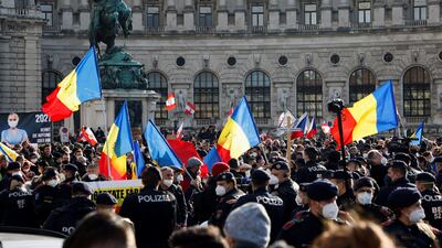 Thousands of demonstrators gathered. Reuters