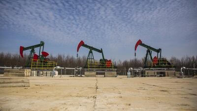 Oil pumping units in the Czech Republic, a country in the OECD, where strategic petroleum reserves remain high. Martin Divisek / Bloomberg