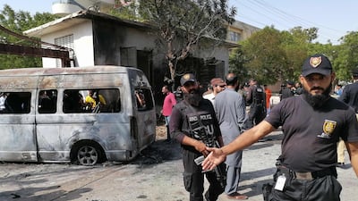 Karachi police confirmed four people had been killed in the attack, including three Chinese citizens. AFP