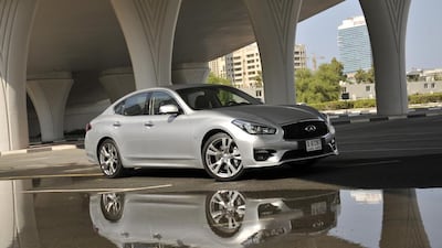 The new Infiniti Q70S attempts to take on rivals such as the Jaguar XF, BMW 5 Series and Mercedes E-Class. Courtesy Kevin Hackett