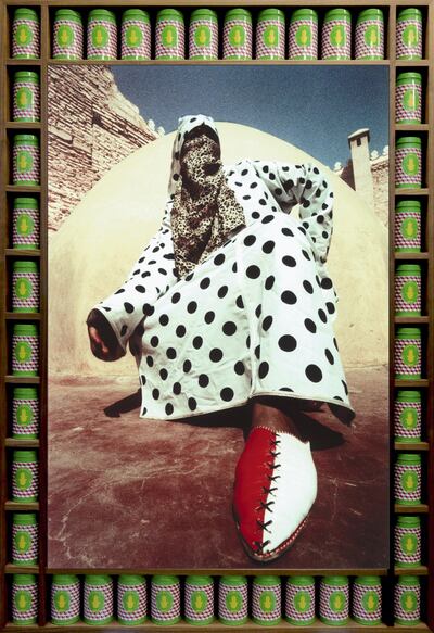 'White dotted stance', from Vogue, The Arab Issue series by Hassan Hajjaj. Courtesy of the artist and MEP Paris France