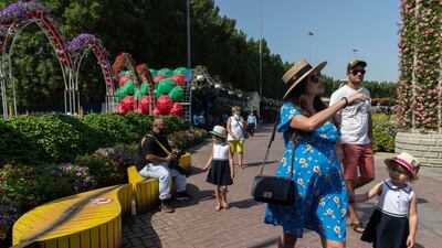 The Dubai Miracle Garden is located in Arjan, Dubai. Antonie Robertson / The National