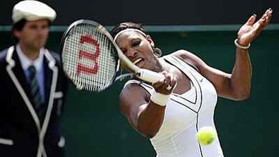 Serena cut her foot on broken glass in a restaurant and hasn't played since Wimbledon last.