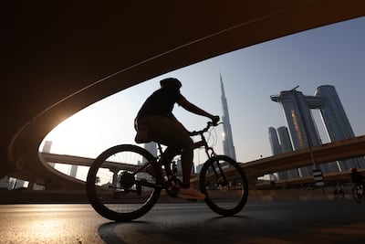 There is a 4km family-friendly route and a 12km route for more experienced cyclists. Chris Whiteoak / The National