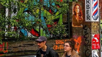 The 'Mild, Mild West', one of Banksy's early works, located in Stokes Croft, Bristol. AFP