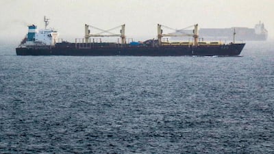 Ships crossing the Bab Al Mandeb strait off the southern coast of Yemen. AFP