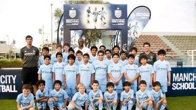 Patrick Veira at Manchester City School of Football. Courtesy Jonathan Gibbons