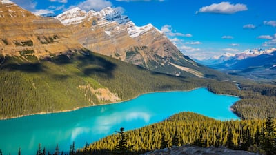 1. Peyto Lake in Banff National Park, Canada, is the world's most eye-catching destination, according to a new study by luxury travel company Kuoni. All photos: Kuoni
