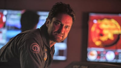 Gerard Butler plays scientist Jake Lawson, who creates a high-tech satellite system to control the weather. Courtesy Warner Bros