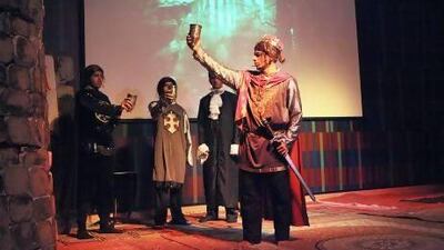 Students from the Petroleum Institute perform an adapted version of Macbeth. Fatima Al Marzooqi / The National