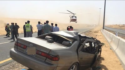 Air Wing responds to the scene of a crash. Courtesy Security Media