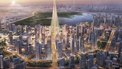 Emaar Properties’ chairman, Mohamed Alabbar, says The Tower, at Dubai Creek Harbour, will be 100 metres taller than the Burj Khalifa. Renderings courtesy Emaar