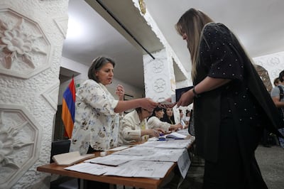 Turnout in Armenia's general election was about 59 per cent. Reuters