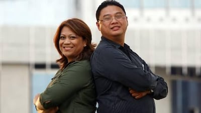 Rachel Los Banos and her husband, Art, broadcast their show on alternate Tuesdays.