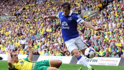 Leighton Baines will stick with Everton for at least the next four years. Tony Marshall / Getty Images