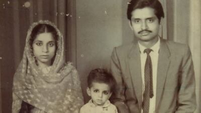 Abedunisa Siraj with her husband Ayub Siraj on a visit to Mumbai in the late 1960s after the birth of their eldest child. Photo: Siraj family