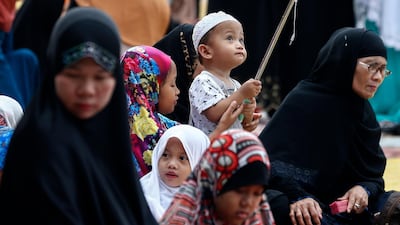 Eid Al Adha at a public park in Quezon City, Philippines. EPA