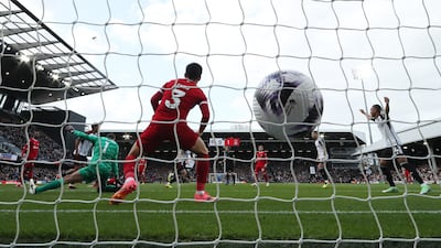 Fulham's Timothy Castagne scores their first goal. Action Images