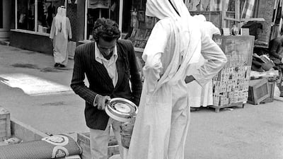 Your weight for the price of a few coins. Abu Dhabi souq in 1974. Courtesy: Jack Burlot