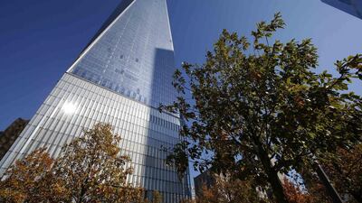 A street level view of the One World Trade Center tower in New York, November 3, 2014. The 104-story skyscraper built after 9/11 was known as the Freedom Tower but is now simply called One World Trade Center. High strength concrete - seven times the standard - has been used to build the tower Mike Segar / Reuters