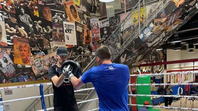 Rocky Fielding trains in Dubai as he returns to the ring after two years.