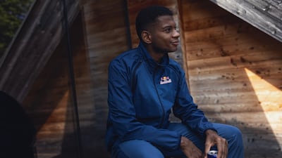 Yahya Al Ghassani of Shabab Al Ahli and the UAE at a Red Bull photoshoot.