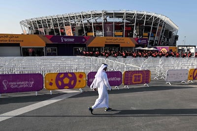 Stadium 974 in Doha is well prepared for the 2022 Qatar World Cup but will be dismantled after the tournament. AFP