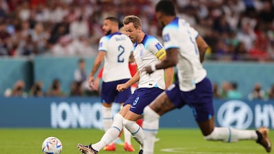 England skipper Harry Kane in action against Wales. EPA
