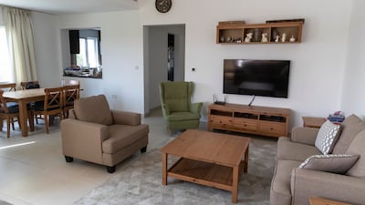 The three-bedroom, semi-detached villa is ideal for the couple, who have three-year-old twins