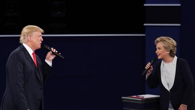 The presidential debates between Donald Trump and Hillary Clinton have descended into mutual mudslinging, with little illumination of the candidates’ policies. Chip Somodevilla / Getty Images