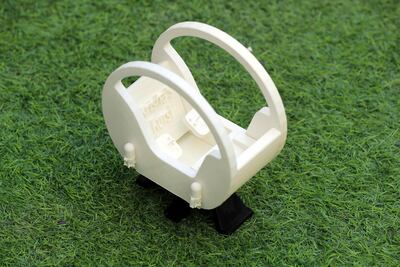 The prototype of the chair is made of recycled materials. Chris Whiteoak / The National