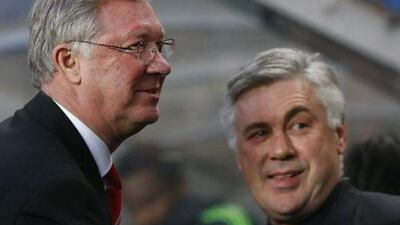 Carlo Ancelotti, right, the Chelsea manager, takes on Sir Alex Ferguson's Manchester United today. John Sibley / Action Images