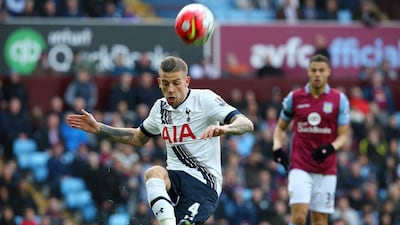 Tottenham Hotspur’s Toby Alderweireld during the English Premier League match between Aston Villa and Tottenham Hotspur at Villa Park in Birmingham, Britain, 13 March 2016. EPA/TIM KEETON