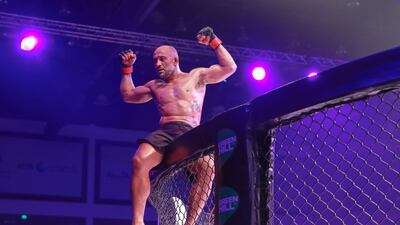 Flavio Serafin celbrates his win against Mohammad Al Katib.